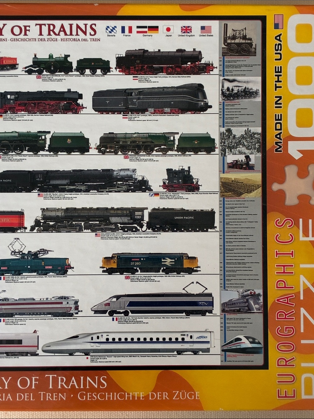 History of Trains Jigsaw Puzzle - Missing 4 Pieces - Picture 4 of 6